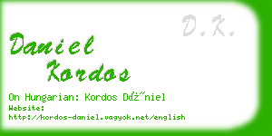 daniel kordos business card